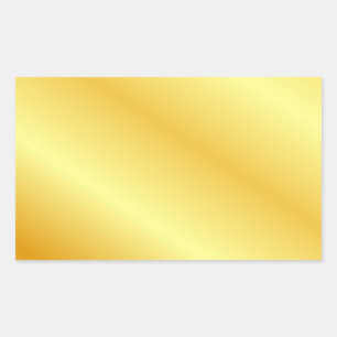 Sticker Rectangulaire Ajouter un texte monogramme élégant métallisé faux