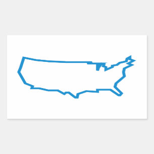 Sticker Rectangulaire Ajouter vos photos USA