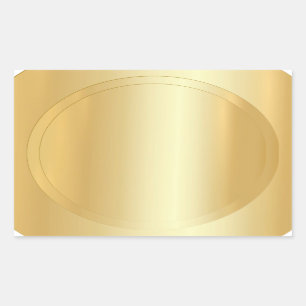 Sticker Rectangulaire Ajouter Votre Texte Blond Modèle Faux Gold Modern