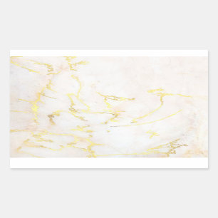 Sticker Rectangulaire Ajoutez Votre Texte Élégant Modèle Vierge Marbre D