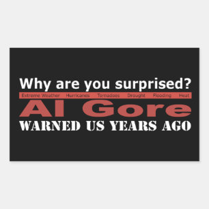 Sticker Rectangulaire Al Gore nous a avertis
