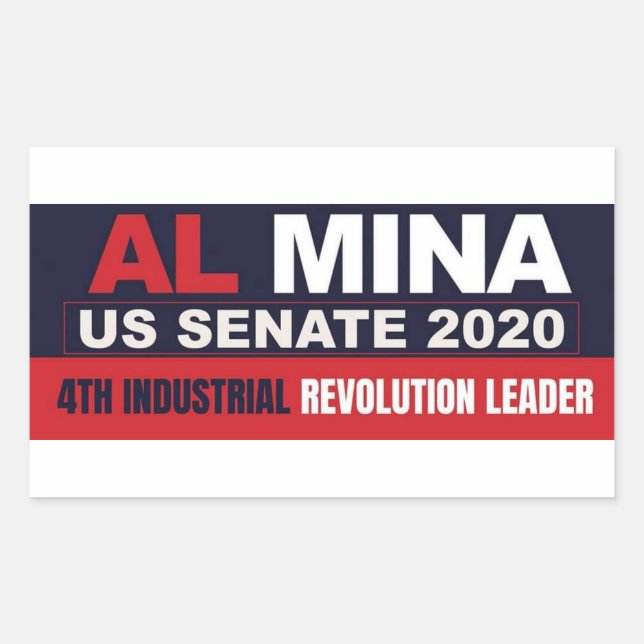 Sticker Rectangulaire Al Mina US Senate Merchandises (Devant)