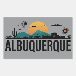 Sticker Rectangulaire Albuquerque Nouveau-Mexique