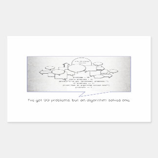 Sticker Rectangulaire Algorithme drôle