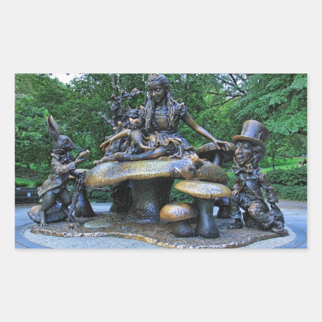 Sticker Rectangulaire Alice au pays des merveilles - Central Park NYC (Devant)