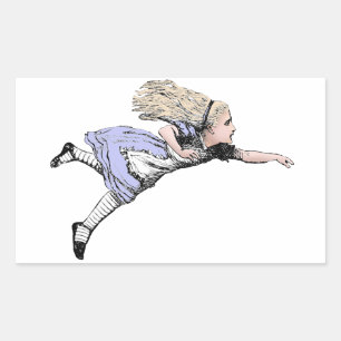 Sticker Rectangulaire Alice volante au pays des merveilles