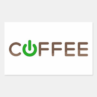 Sticker Rectangulaire Alimentation café (verte)