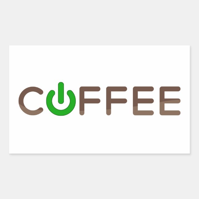 Sticker Rectangulaire Alimentation café (verte) (Devant)