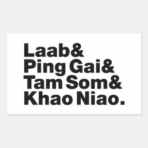 Sticker Rectangulaire Alimentation de la rue laotienne