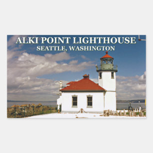 Sticker Rectangulaire Alki Point Lighthouse, Seattle Washington