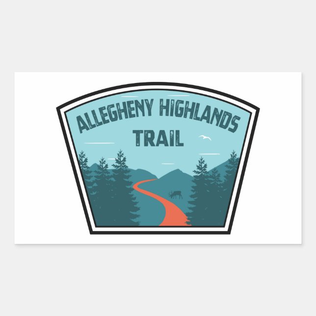 Sticker Rectangulaire Allegheny Highlands (Devant)