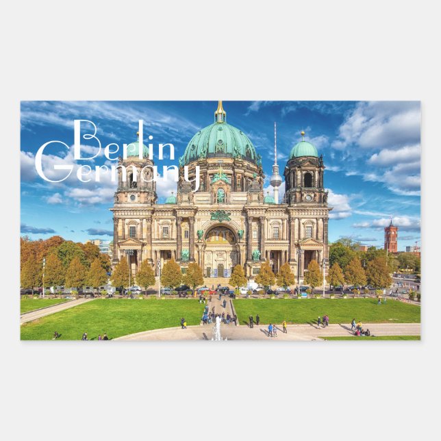 Sticker Rectangulaire Allemagne de Berlin (Devant)