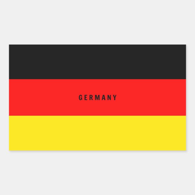 Sticker Rectangulaire Allemagne - Drapeau de l'Allemagne (Devant)
