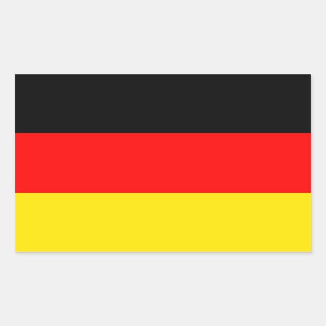 Sticker Rectangulaire Allemagne : Drapeau de l'Allemagne (Devant)
