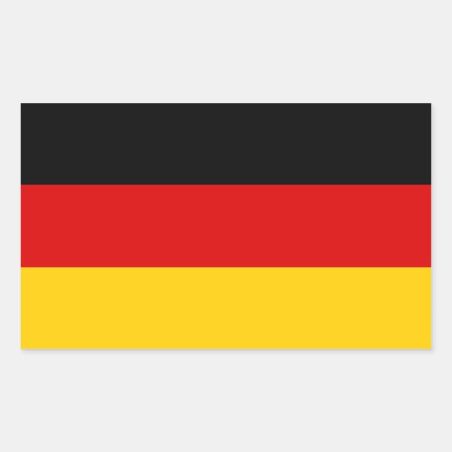 Sticker Rectangulaire Allemagne - drapeau national allemand (Devant)