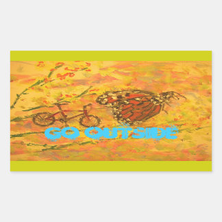 Sticker Rectangulaire aller dehors