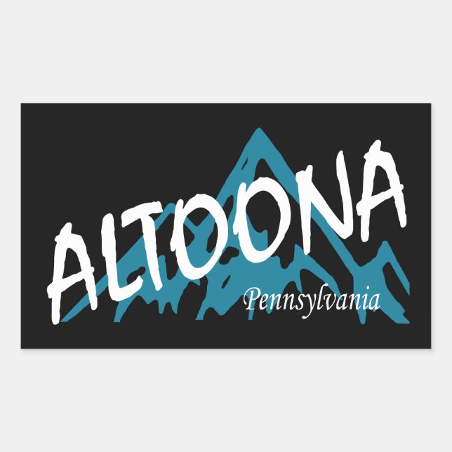 Sticker Rectangulaire Altoona Pennsylvanie (Devant)