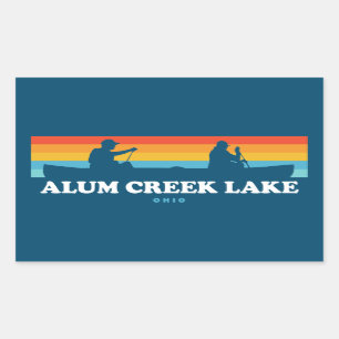 Sticker Rectangulaire Alum Creek Lake Ohio Canoe