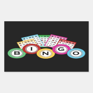 Sticker Rectangulaire Amants de bingo-test d'amusement jouant