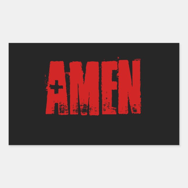 Sticker Rectangulaire Amen (Devant)