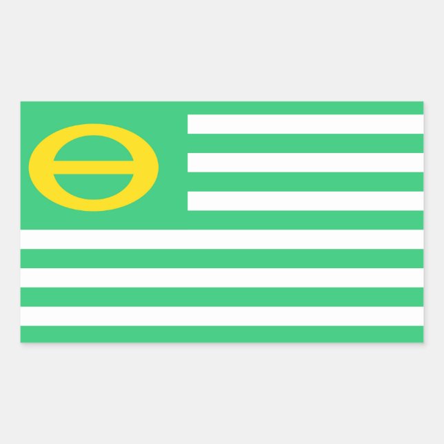 Sticker Rectangulaire américain écologie drapeau vert (Devant)