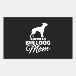 Sticker Rectangulaire American Bulldog Mère Cadeaux Pour Bulldog Maman