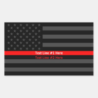 American Flag Mince Red Line Symbolic Votre texte 