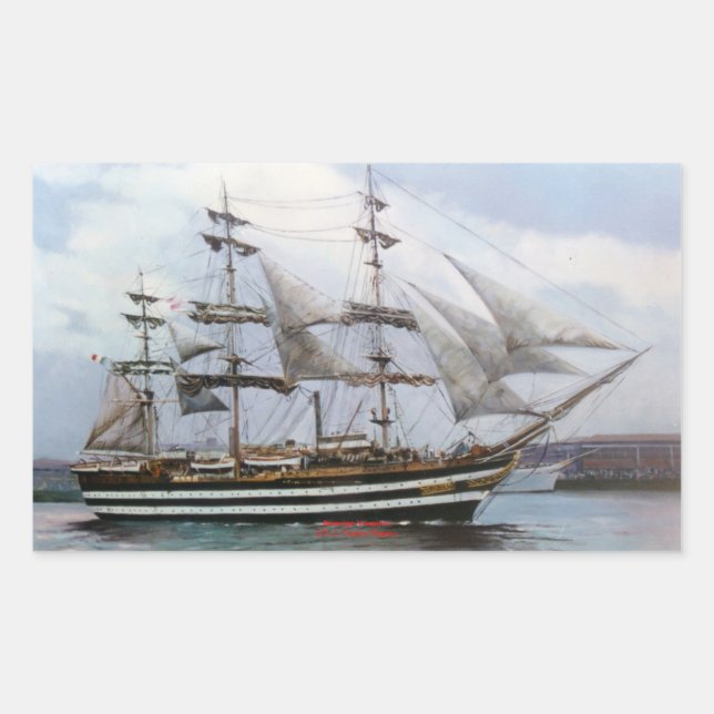 Sticker Rectangulaire Amerigo Vespucci (Devant)