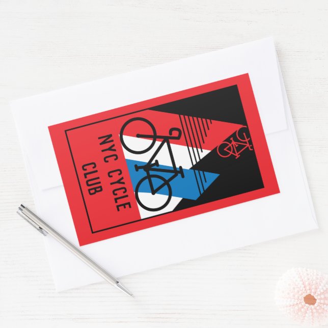 Sticker Rectangulaire Amérique cycliste (Enveloppe)