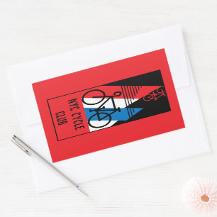 Sticker Rectangulaire Amérique cycliste