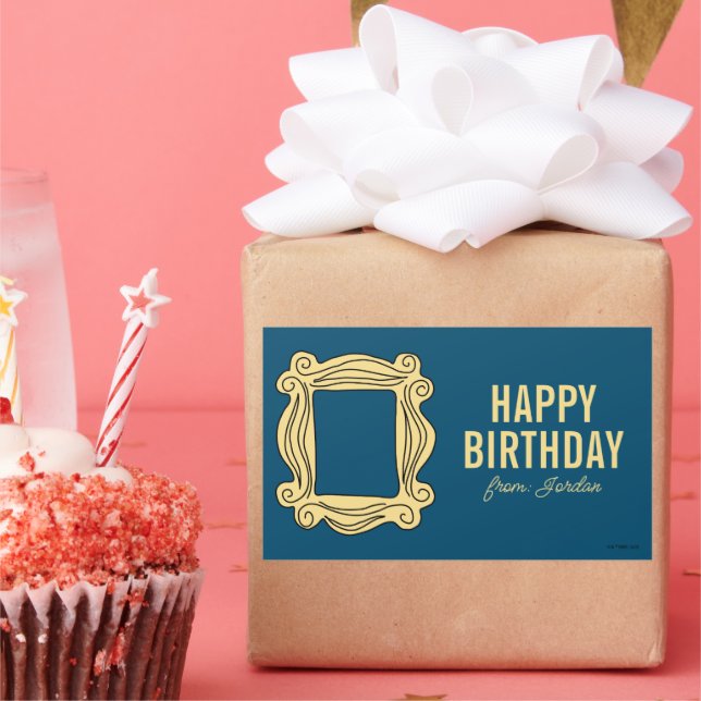 Sticker Rectangulaire AMIS™ | Trame de trou | Balise cadeau d'anniversai (Fête)