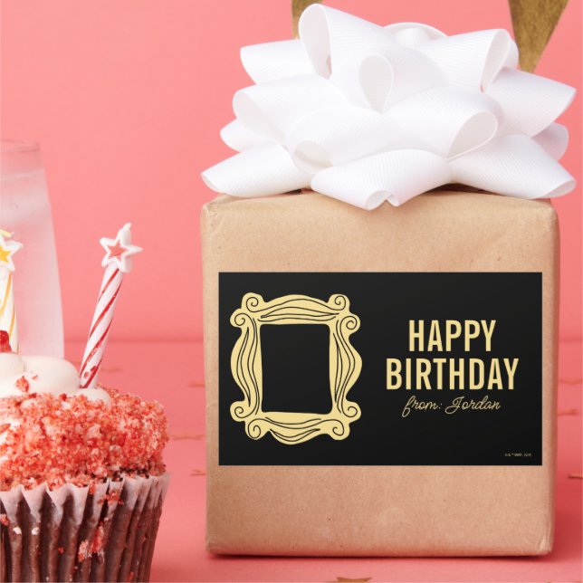 Sticker Rectangulaire AMIS™ | Trame de trou | Balise cadeau d'anniversai (Fête)