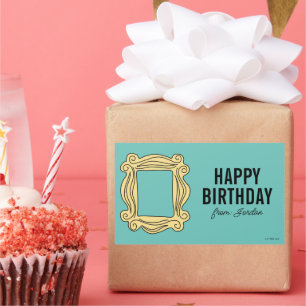 Sticker Rectangulaire AMIS™   Trame de trou   Balise cadeau d'anniversai