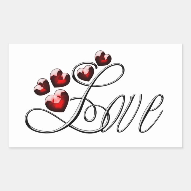 Sticker Rectangulaire Amour (Devant)