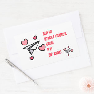 Sticker Rectangulaire amour