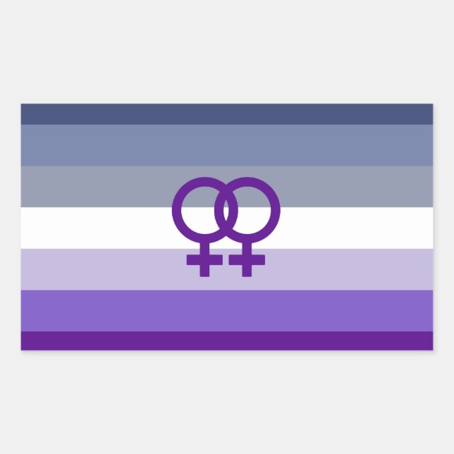 Sticker Rectangulaire Amour Lesbien Butch Fierté WLW (Devant)