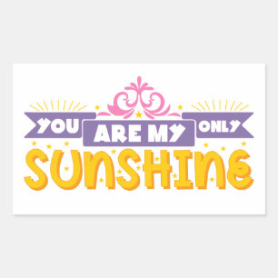 Sticker Rectangulaire Amour - Tu es mon soleil - Mariage Anniversaire de