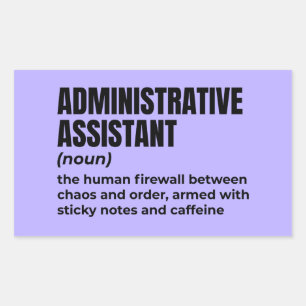 Sticker Rectangulaire Amusante définition de l'adjoint administratif (3)