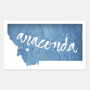Sticker Rectangulaire Anaconda Montana Grain de Bois