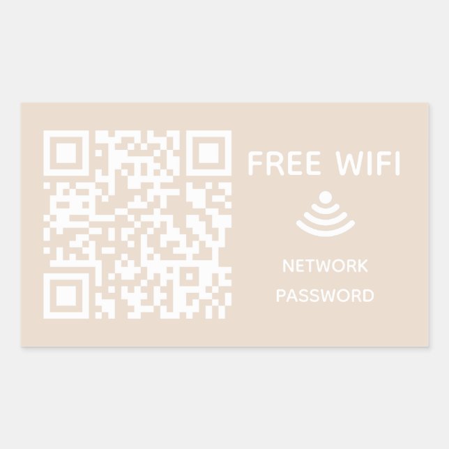 Sticker Rectangulaire Analyser pour connecter Free Wifi Business qr code (Devant)