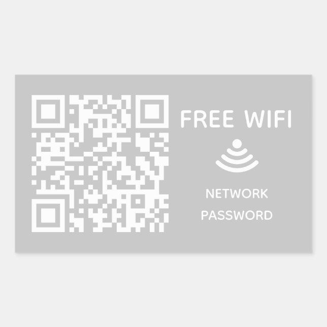 Sticker Rectangulaire Analyser pour connecter Free Wifi Business qr code (Devant)