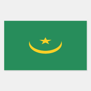 Sticker Rectangulaire Ancien drapeau mauritanien