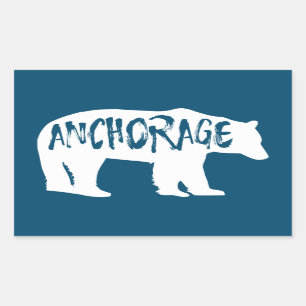 Sticker Rectangulaire Ancrage Ours de l'Alaska