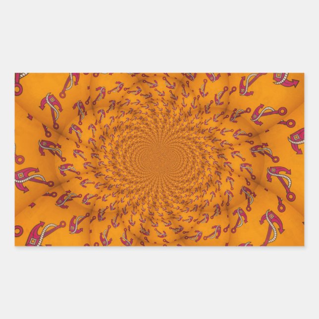 Sticker Rectangulaire Ancre Kaleidoscope (Devant)