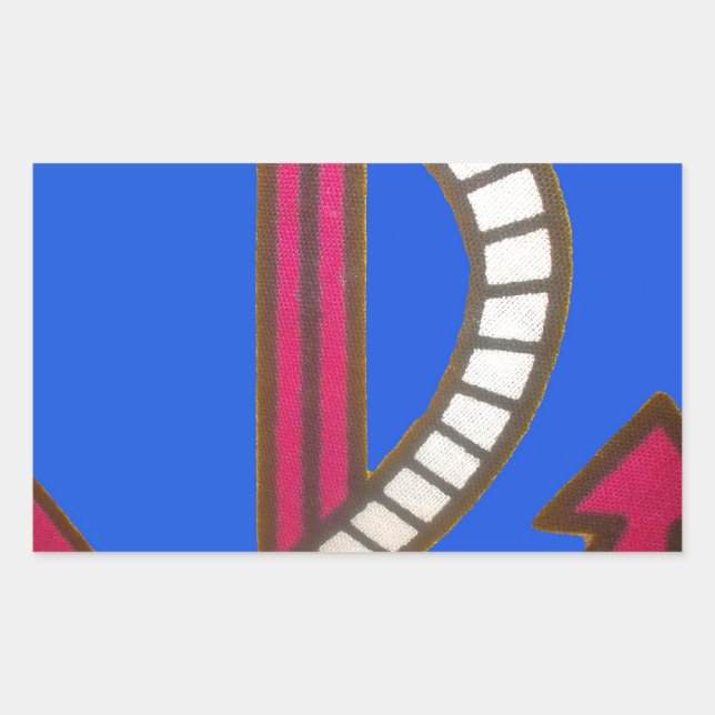 Sticker Rectangulaire Ancre rouge (Devant)