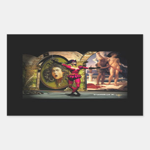 Sticker Rectangulaire ANDROID BALLET, Science-fiction