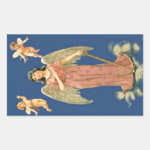 Sticker Rectangulaire Angel Avec Ancre