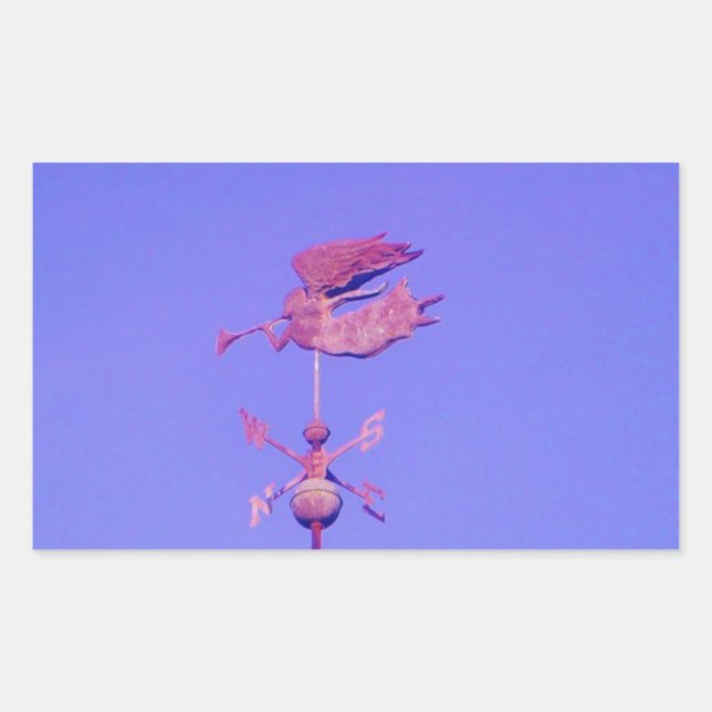 STICKER RECTANGULAIRE ANGEL BLOWING HORN (Devant)