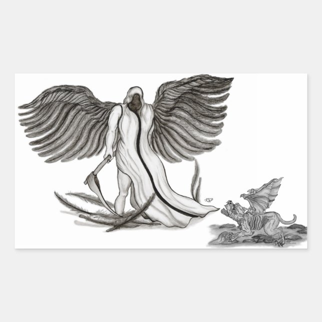 Sticker Rectangulaire Angel Uriel (Devant)