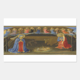 Sticker Rectangulaire Anges saints de famille d'enfant du Christ de